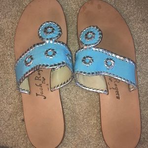 Jack Rogers blue and silver